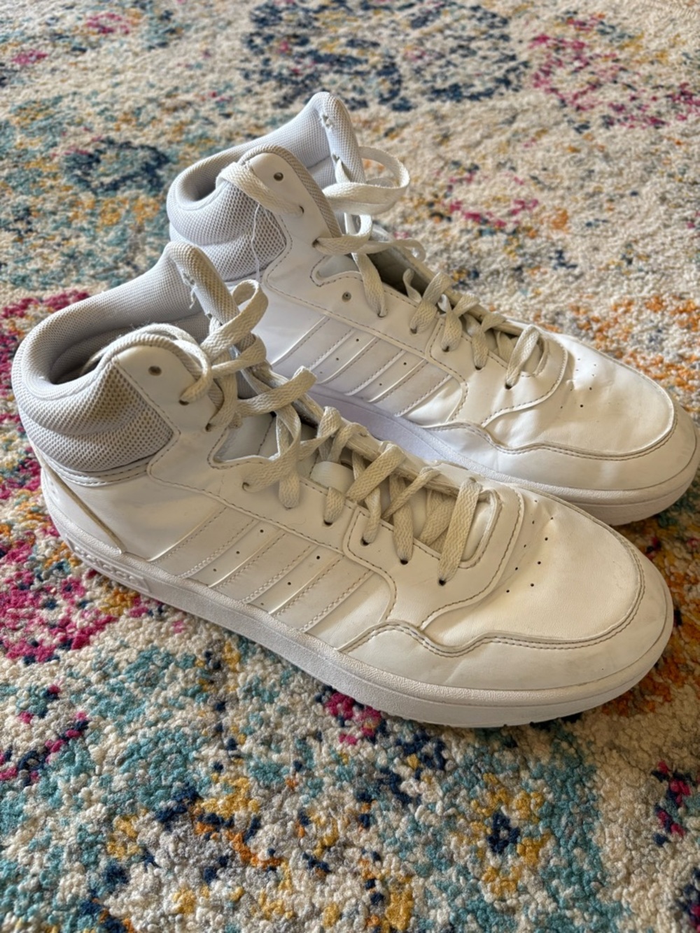 adidas White High-Top Sneakers